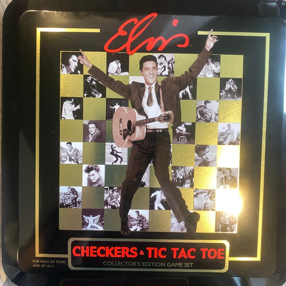 Elvis Presley Collector's Edition Checkers & Tic Tac Toe‎ Game Set USAopoly 2004